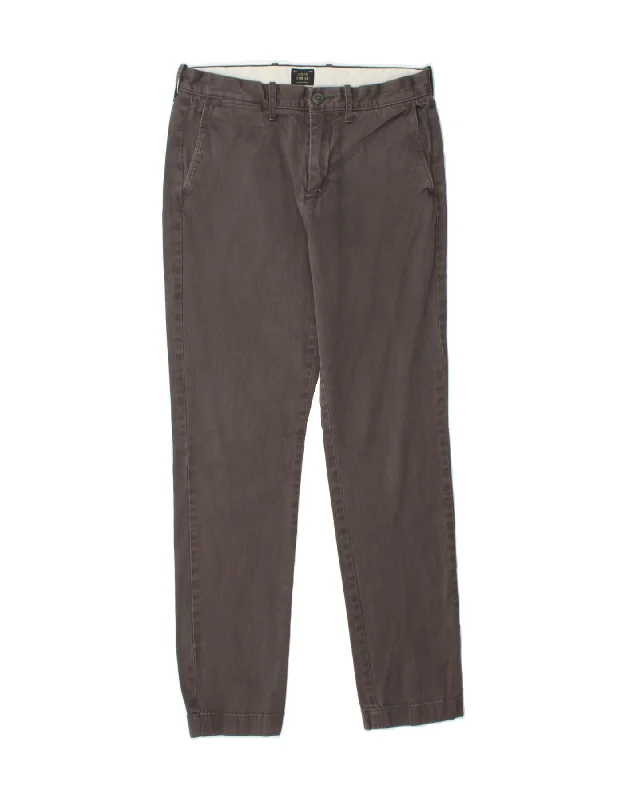J. CREW Womens Slim Chino Trousers W29 L32  Grey Cotton