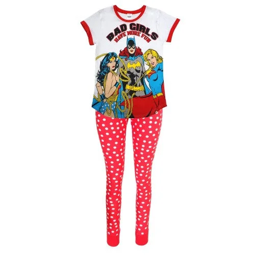 DC Comics Justice League Womens/Ladies Bad Womens Pyjama Set