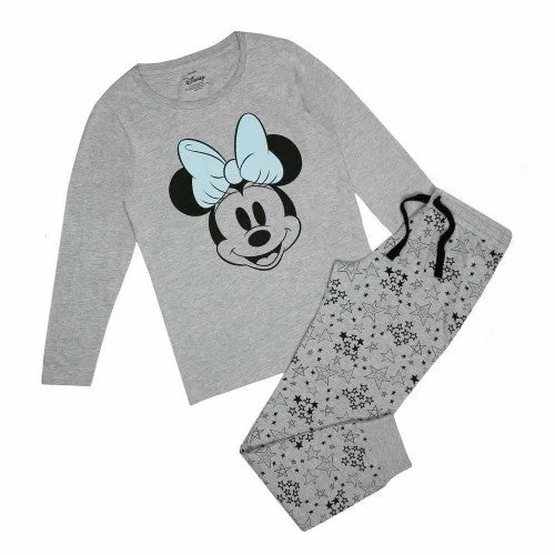 Disney Womens/Ladies Minnie Mouse Smile Long Pyjama Set