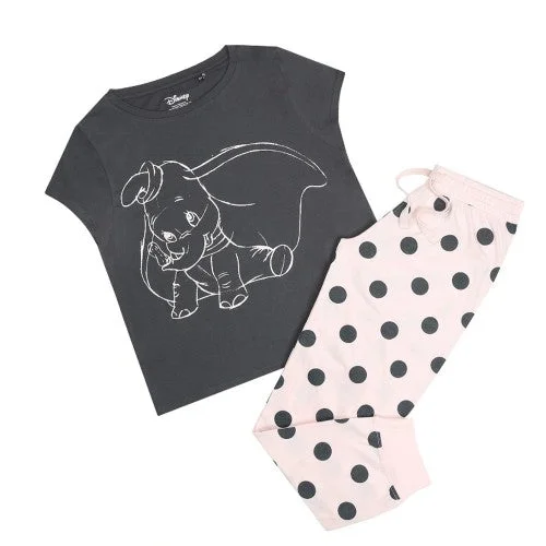 Dumbo Womens/Ladies Sketch Long Pyjama Set Floral pajama sets