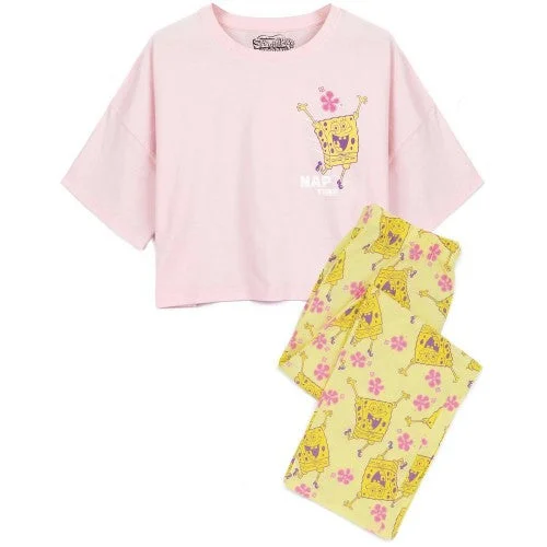 SpongeBob SquarePants Womens/Ladies Nap Time Long Pyjama Set