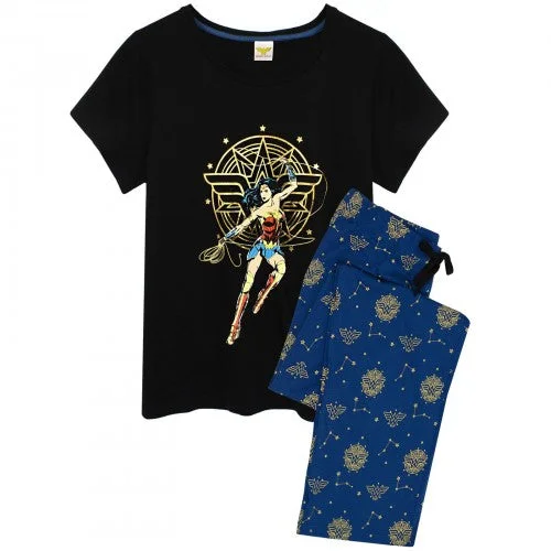 Wonder Woman Womens/Ladies Long Pyjama Set Family matching pajama sets