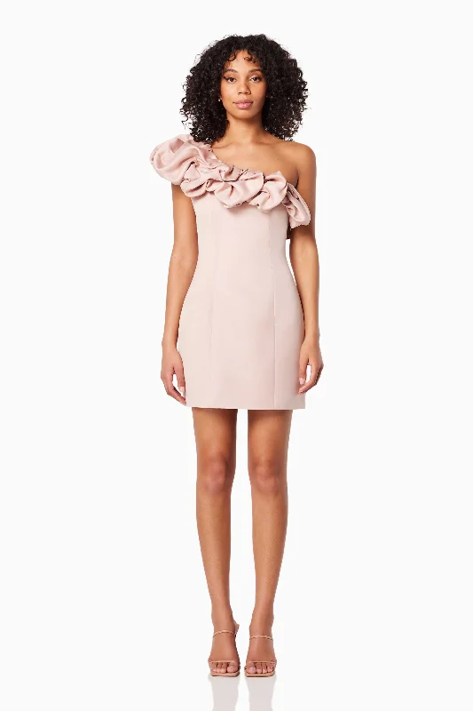 Franki Fitted Mini Dress In Pink Halter mini dresses