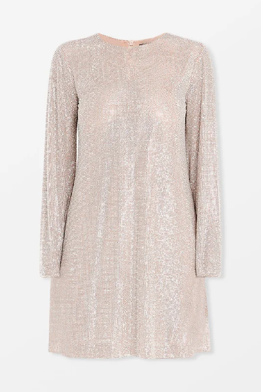 Straight Line Crystal Mini Dress Flowy mini dresses