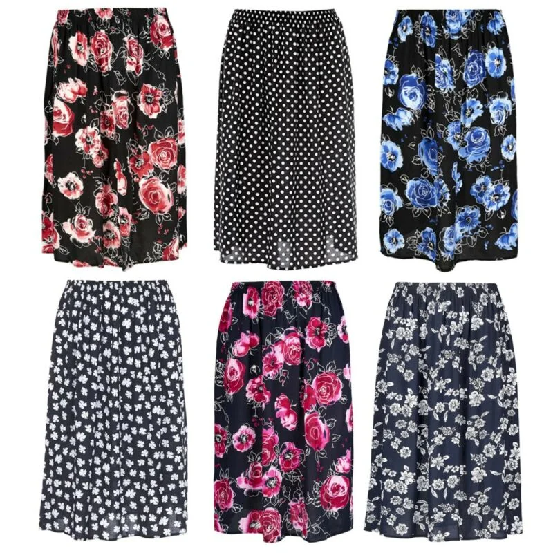 Women ladies Summer Floral Print Skirt Elasticated Waist Size 10-24 length 27" Winter unclassified skirts Women ladies Summer Floral Print Skirt Elasticated Waist Size 10-24 length 27" Winter unclassified skirts