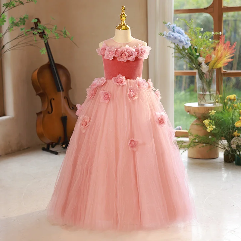Beauty Pageant Dress Flower Girl Dress Toddler Birthday Party Princess Dress Glamorous party dresses