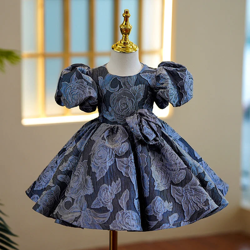 Cute Baby Girl Embroidery Pageant Dress Toddler Birthday Party Princess Dress Preppy party dresses