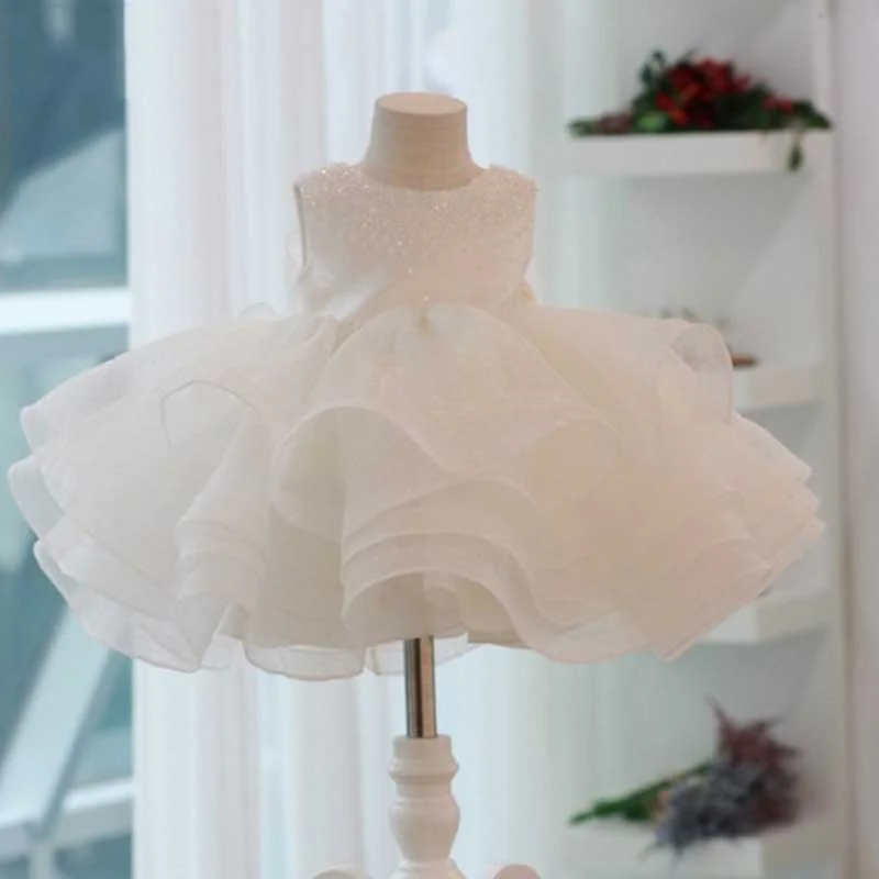Cute  Baby Girl Puffy Performance Dress Toddler Birthday Party Princess Dress Wedding guest party dresses