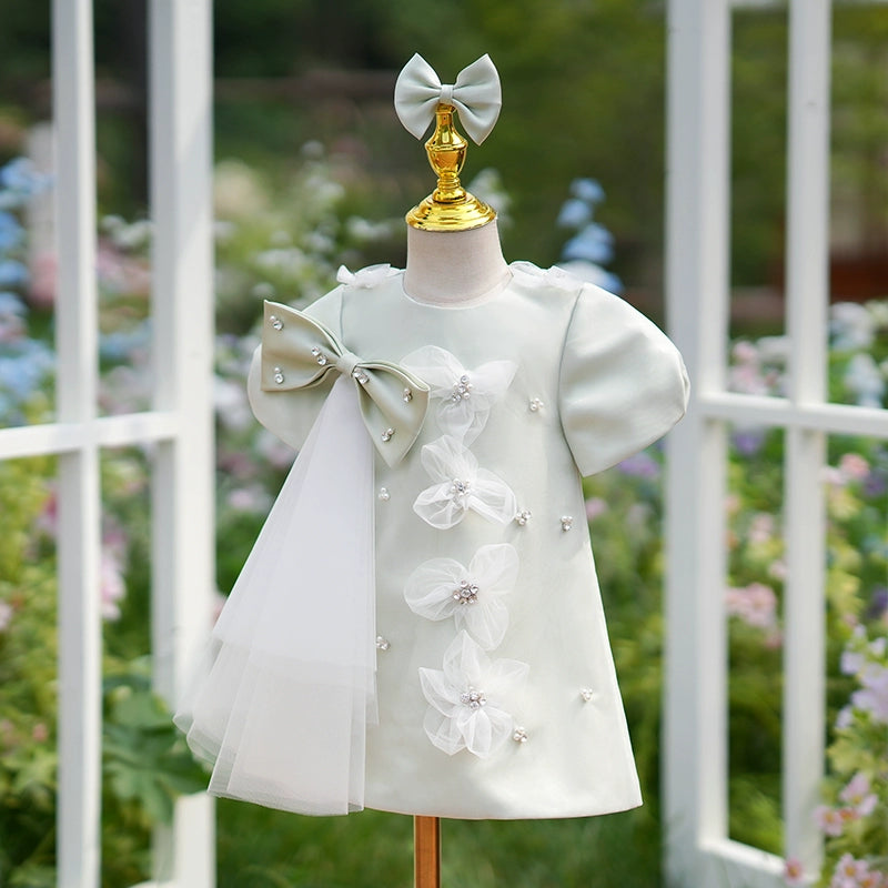 Flower Girl Dress Toddler Birthday Party Dress Green Girls Christening Princess Dress Dinner party dresses