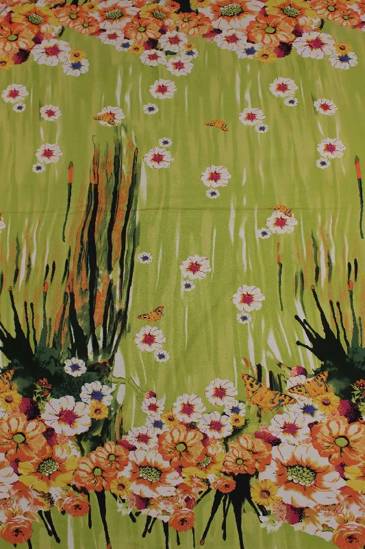 Multicolor Printed Crepe Fabric Maxi floral dresses